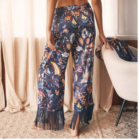 Anthropologie - Judith Schaechter Printed Fringe Pajama Pant - XL - Picture 2 of 3